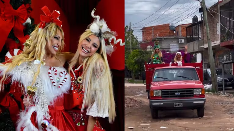 Las hermanas Xipolitakis repartieron juguetes por Navidad en Villa Fiorito y sorprendieron a los&nbsp;vecinos